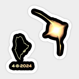 Solar Eclipse 2024 Maine Sticker